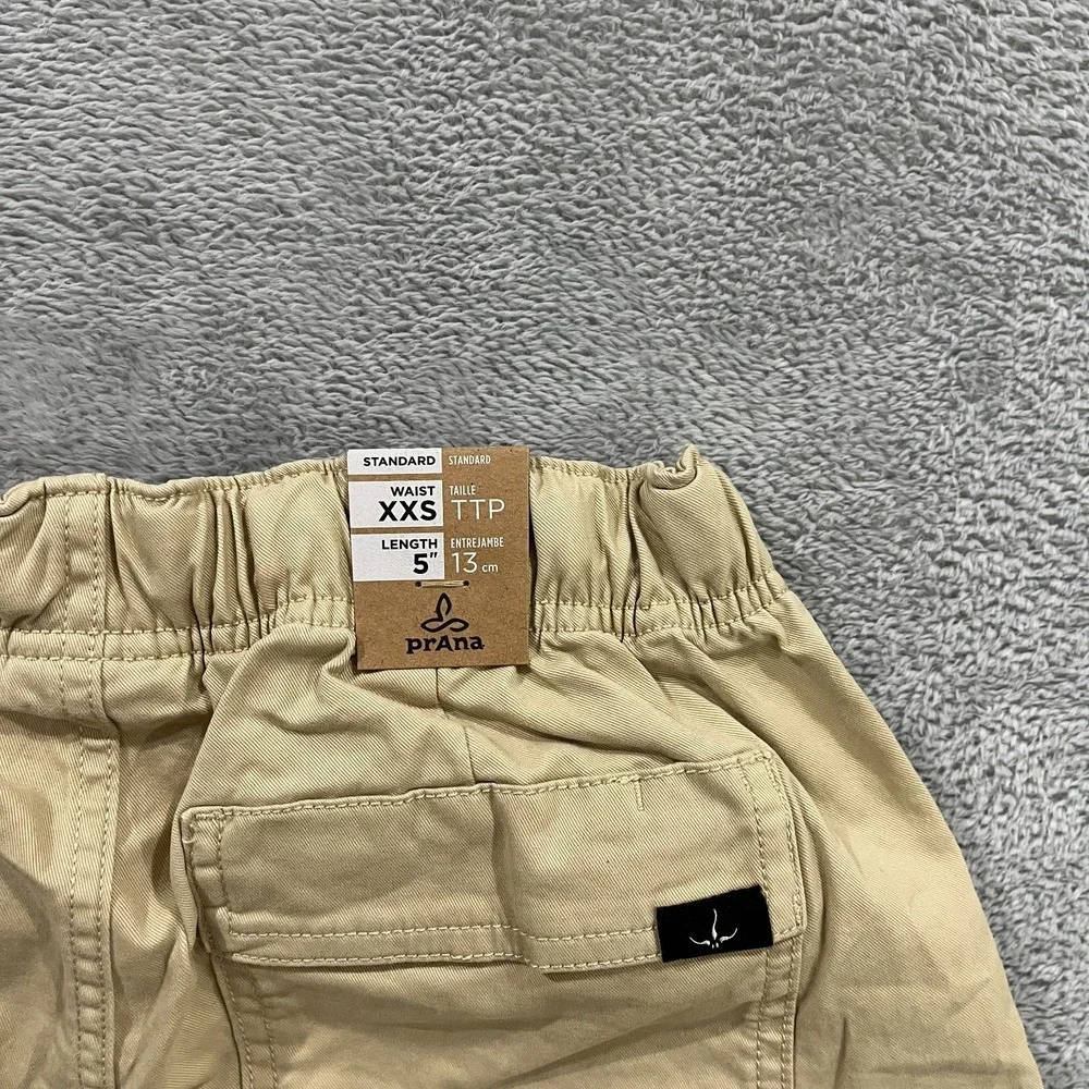 Prana Mojave Chino Shorts Mens 2XS Beige Organic Cotton Stretch Standard Fit